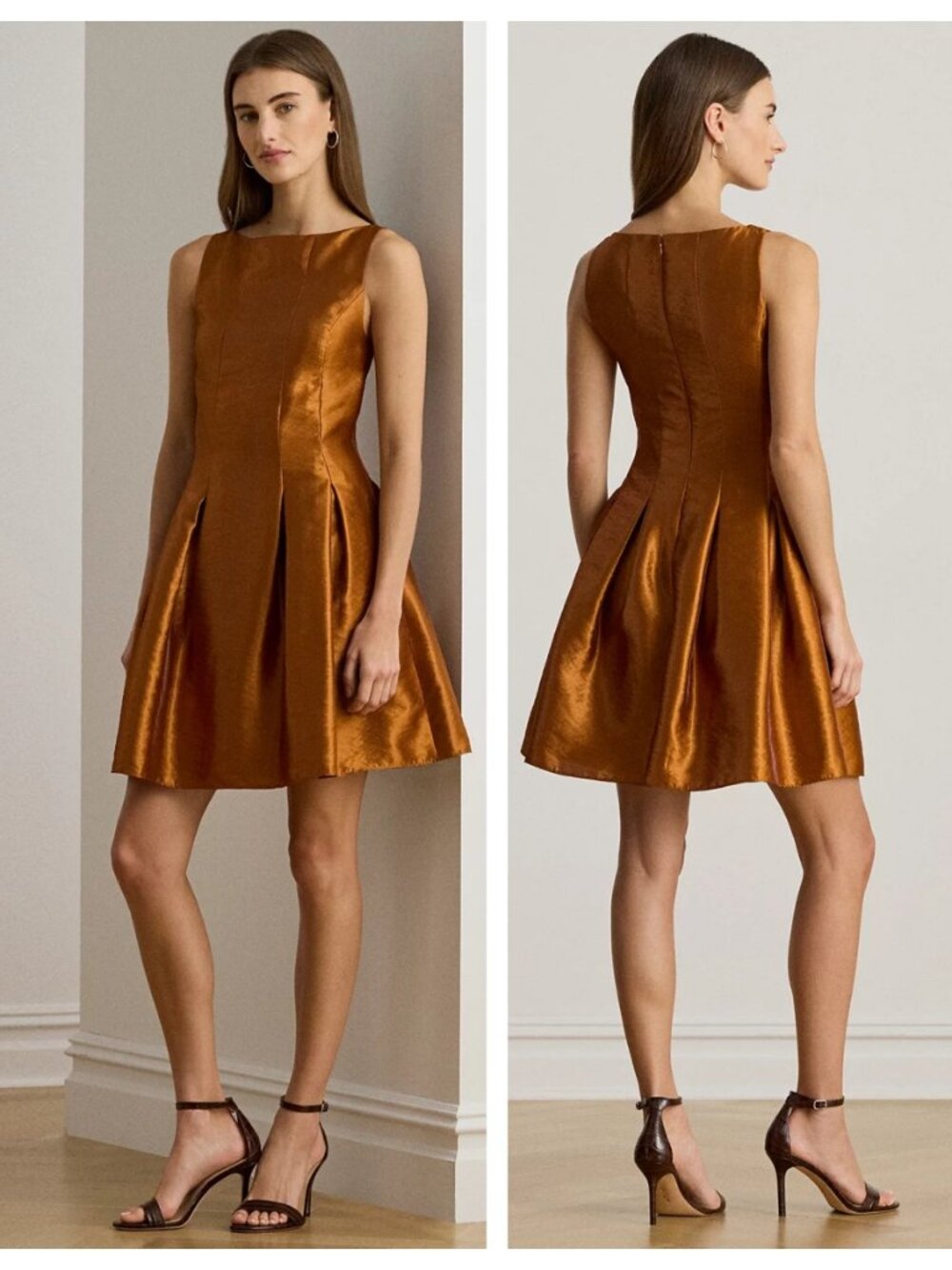 Lauren Ralph Lauren Metallic Fit-and-Flare Cocktail Dress